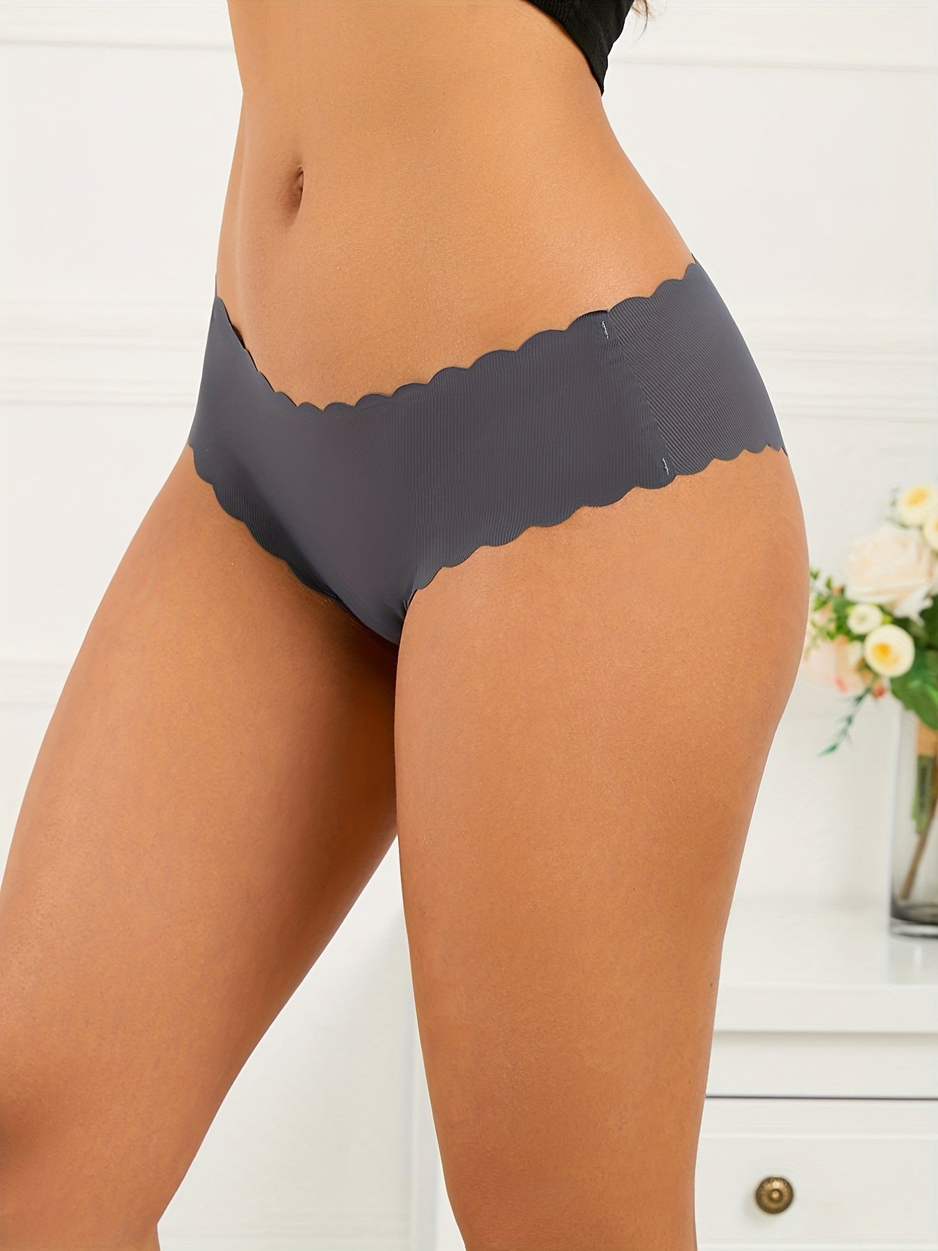 5-Pack Women's No-Show Solid Cheeky Panties In Soft