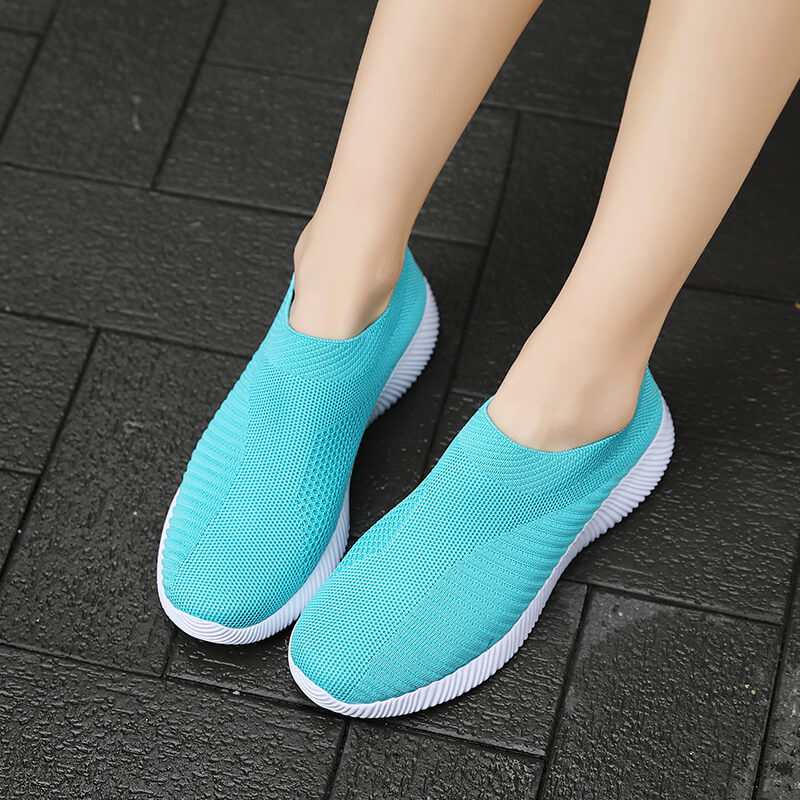 Women's Casual Sneakers, Lightweight Soft Bottom Running Shoes, Breathable Slip-on Walking Shoes plus size
