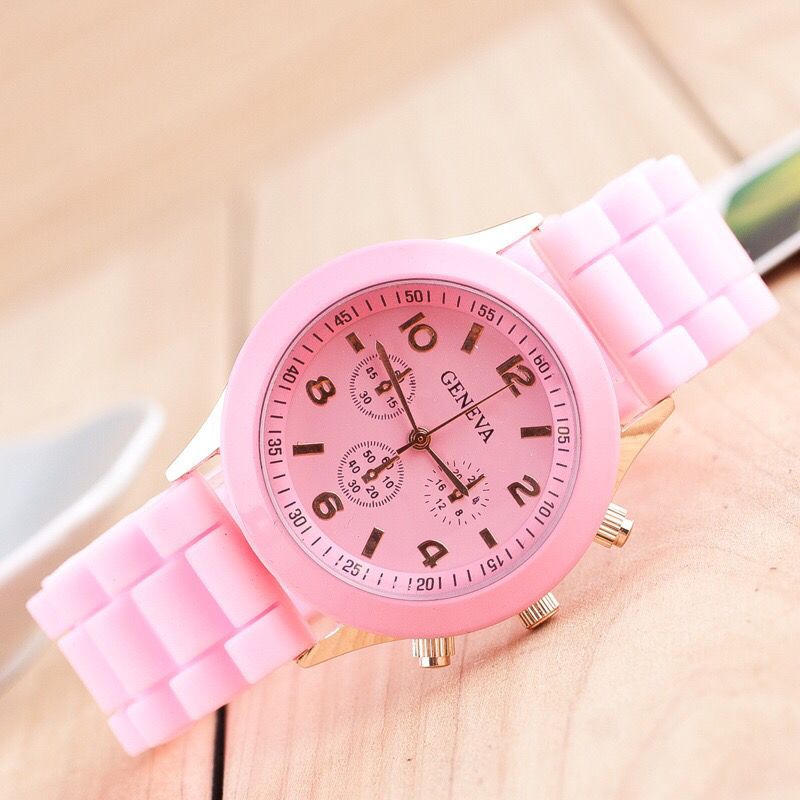 Minimalist Silicone Casual Quartz Watch Women Crystal Silicone Watches Wrist Watch
