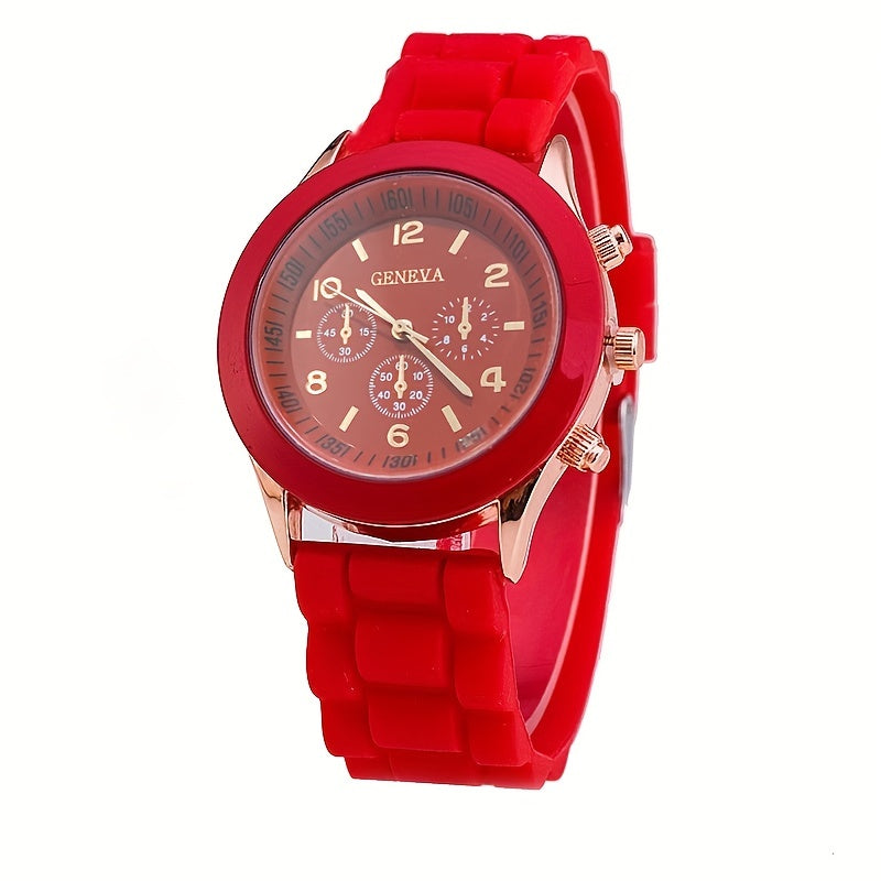 Minimalist Silicone Casual Quartz Watch Women Crystal Silicone Watches Wrist Watch