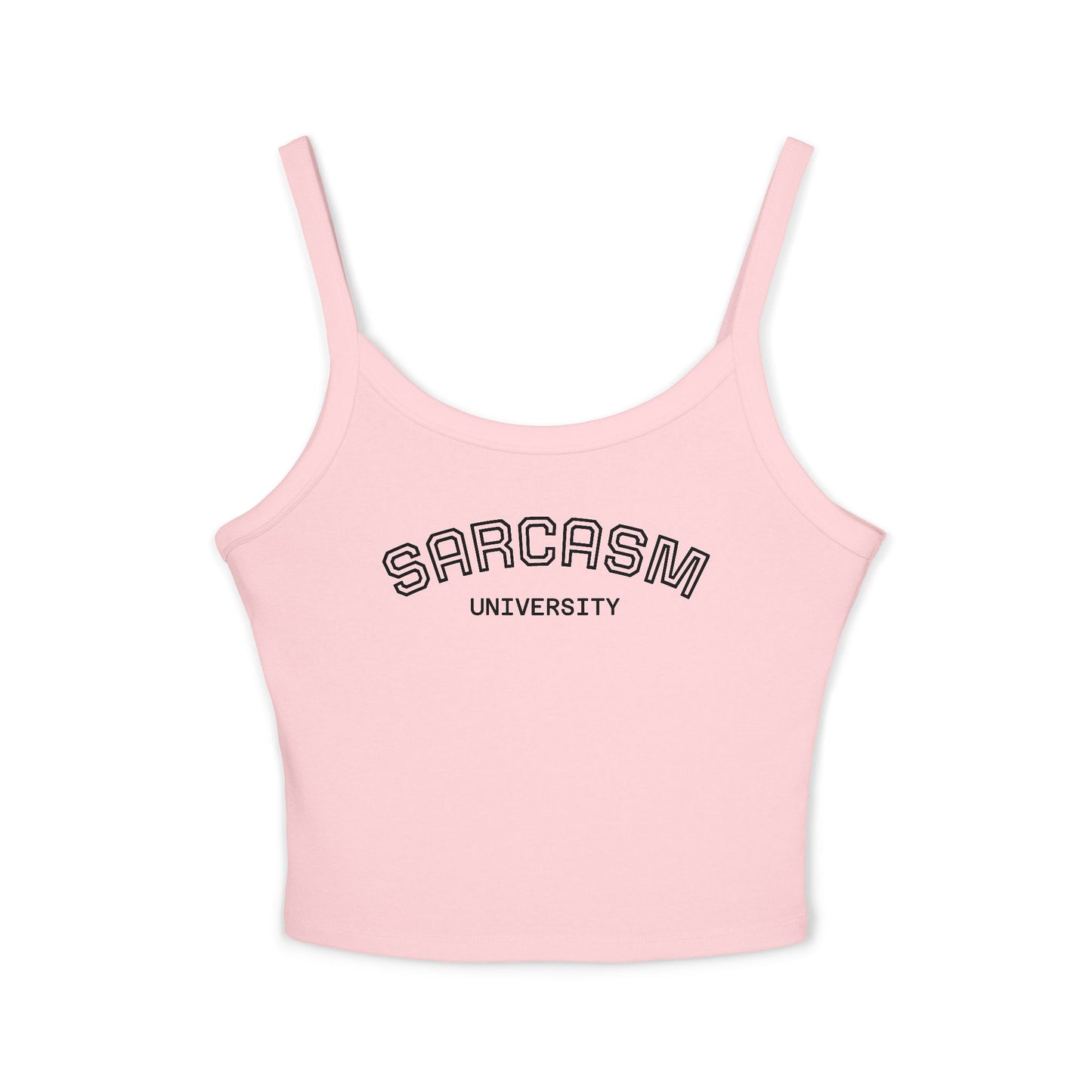 Sarcasm University Spaghetti Strap Tank Top – Fun & Trendy Women’s Apparel