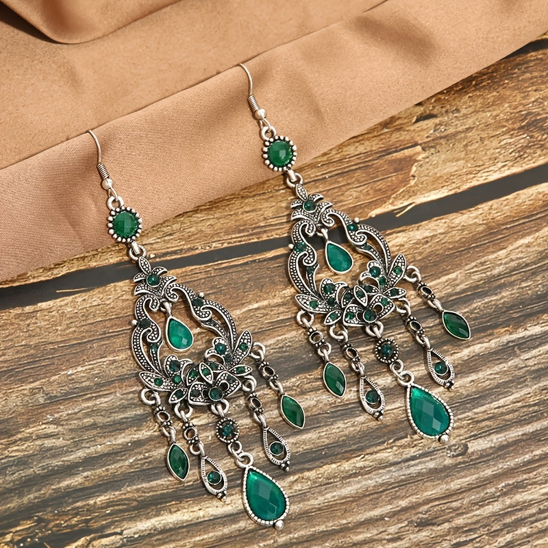 Elegant Vintage Textured Water Drop Earrings | Chic & Lightweight Longline Design | Sophisticated Fashion Accessory