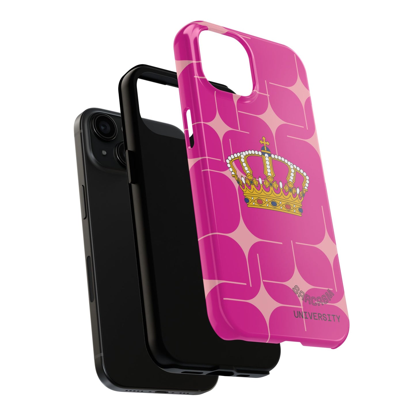 Pink Crown Tough Phone Case, Stylish Phone Cover, Unique Gift, Cute Phone Accessory, Trendy Phone Protector