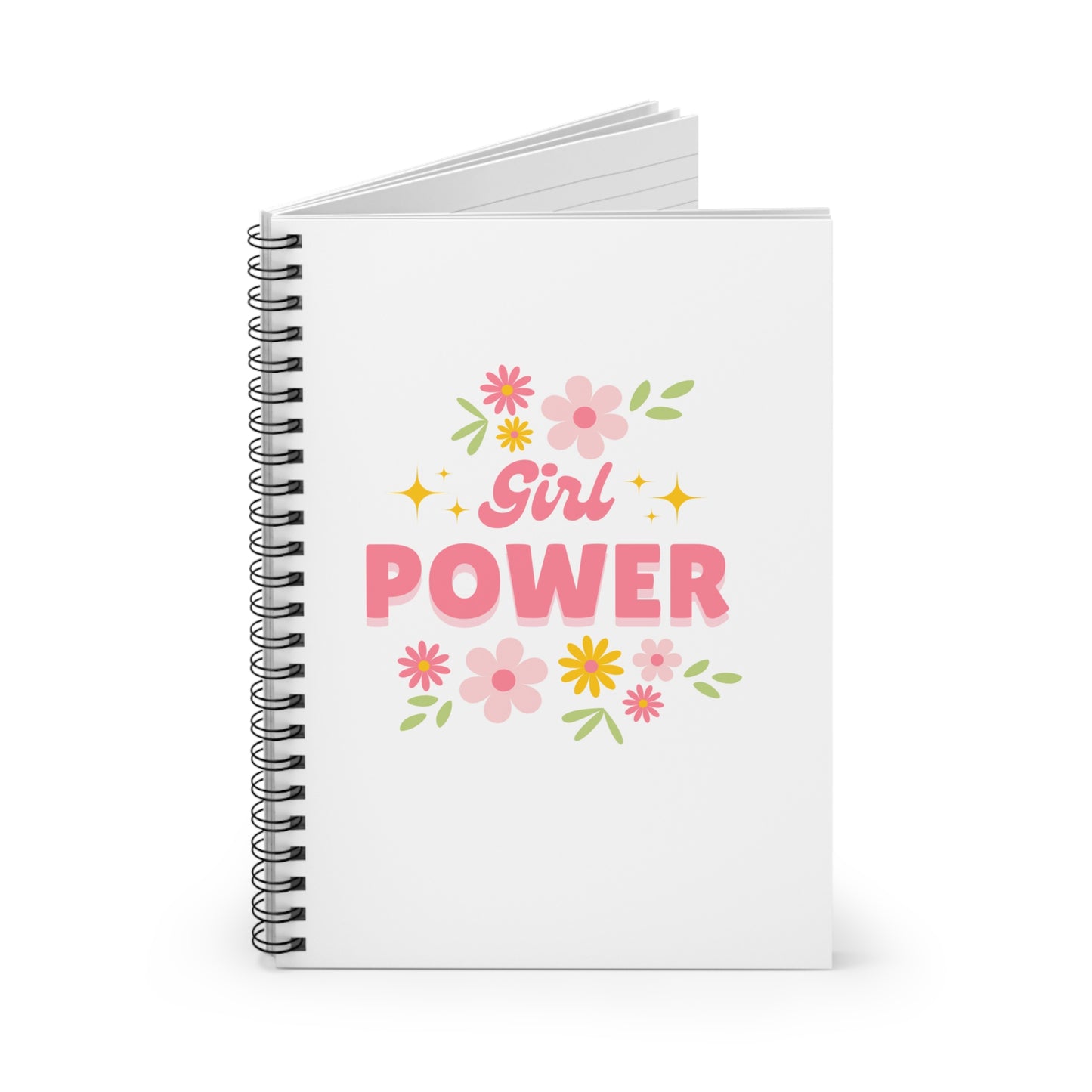 Girl Power Spiral Notebook - Empowering Gift for Students, Journaling, Affirmations, Back to School, Feminist Decor