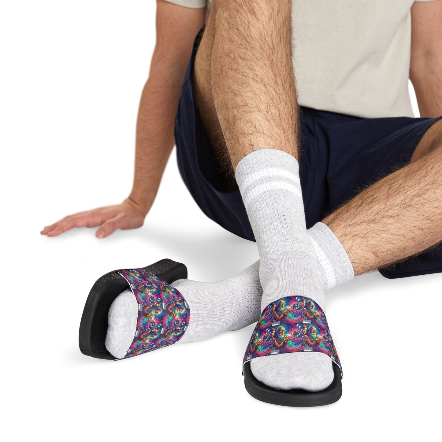 Vibrant Men's Sandals, Colorful Beach Wear Slippers, Trendy Footwear for Summer, Casual Outdoor Shoes, Perfect Gift for Holidays
