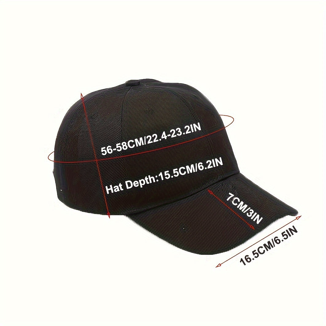 1pc Men&Women's Vintage Simple Solid Adjustable Curved Brim Baseball Cap For Outdoor