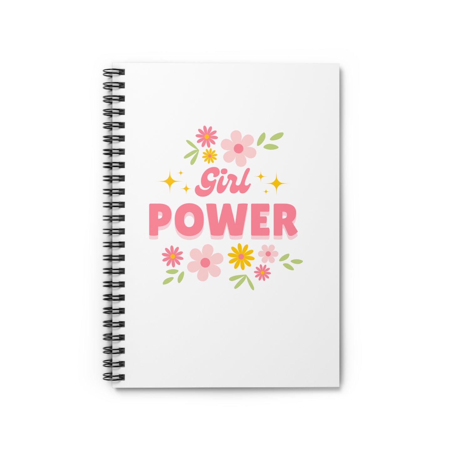 Girl Power Spiral Notebook - Empowering Gift for Students, Journaling, Affirmations, Back to School, Feminist Decor