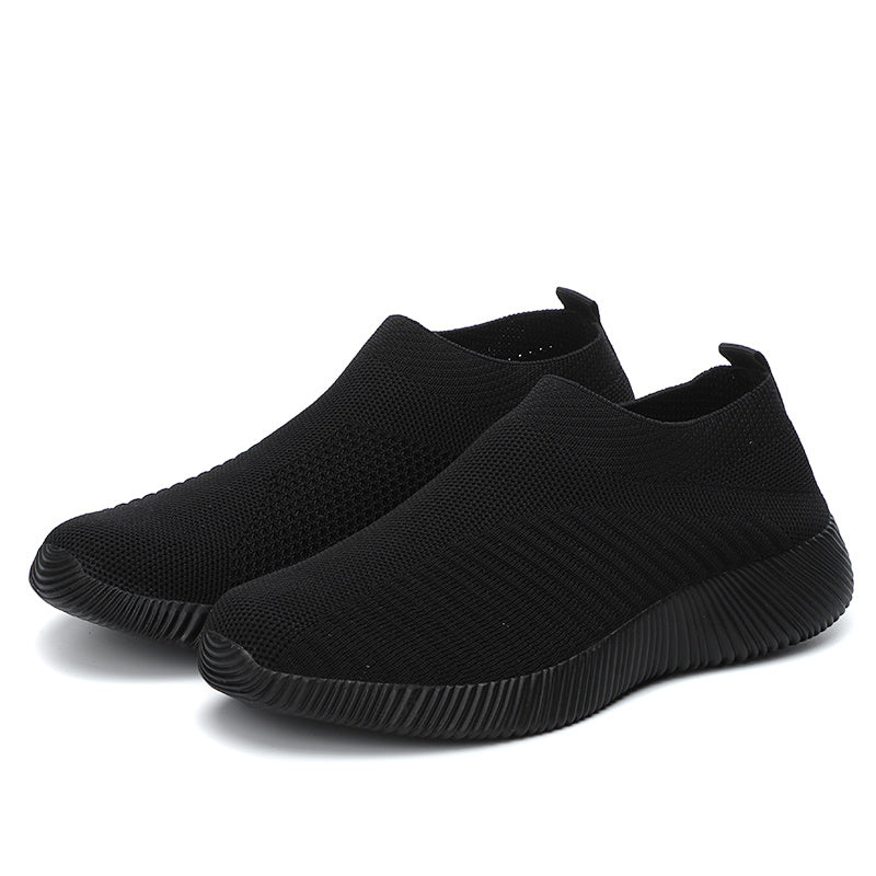 Women's Casual Sneakers, Lightweight Soft Bottom Running Shoes, Breathable Slip-on Walking Shoes plus size