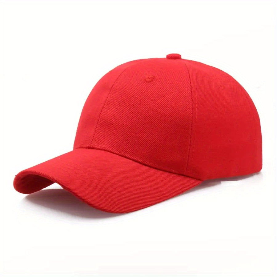 1pc Men&Women's Vintage Simple Solid Adjustable Curved Brim Baseball Cap For Outdoor