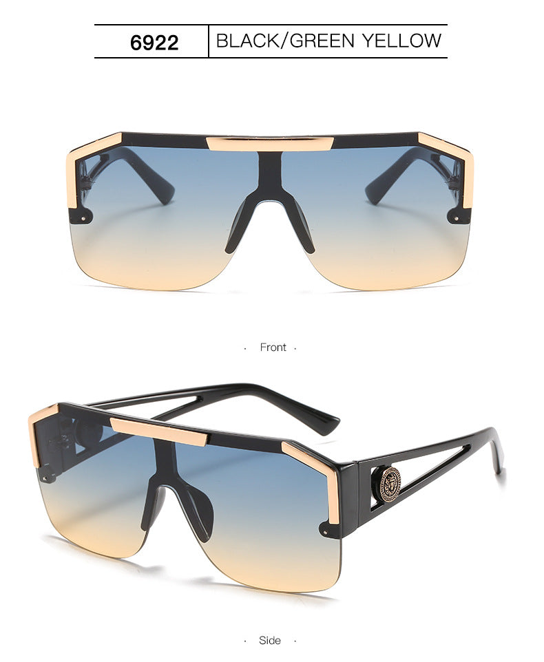 Luxury Oversized Men Sunglasses Brand Designer Sun Glasses For Women Fashion Gradient Square Shades