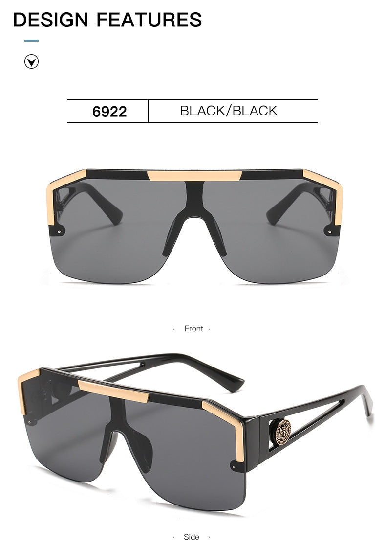 Luxury Oversized Men Sunglasses Brand Designer Sun Glasses For Women Fashion Gradient Square Shades