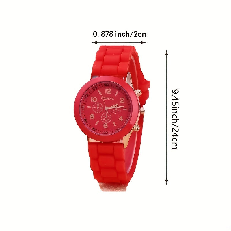 Minimalist Silicone Casual Quartz Watch Women Crystal Silicone Watches Wrist Watch