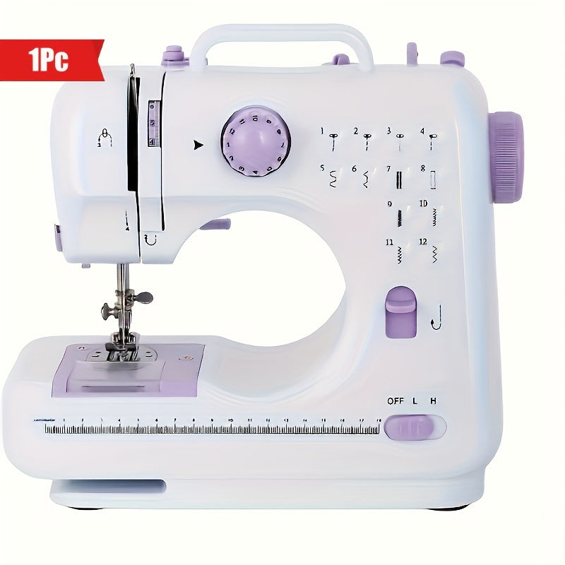 Portable Electric Sewing Machine Professional Version, With 12 Thread Patterns, Adjustable Speed, Overlock, Sewing Machine Parents, Beginners, Enthusiasts, Lightweight, Easy To Use, Very Suitable For Repair DIY, Handmade