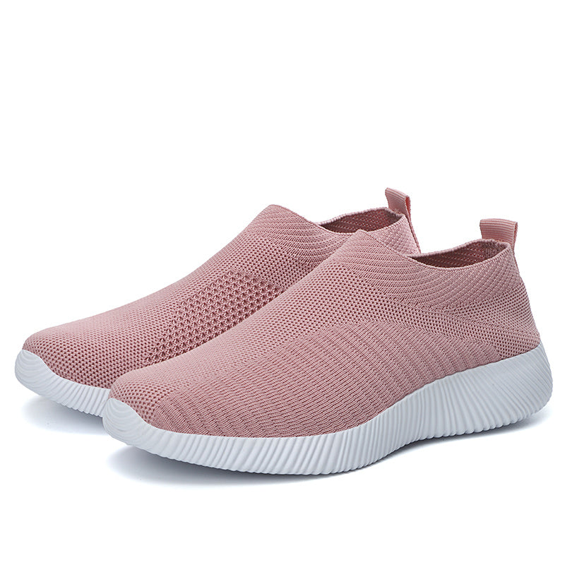 Women's Casual Sneakers, Lightweight Soft Bottom Running Shoes, Breathable Slip-on Walking Shoes plus size