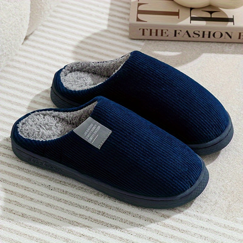 Women's Thick Bottom Home Slippers, Household Plush Slippers, Anti-slip Thermal Slippers
