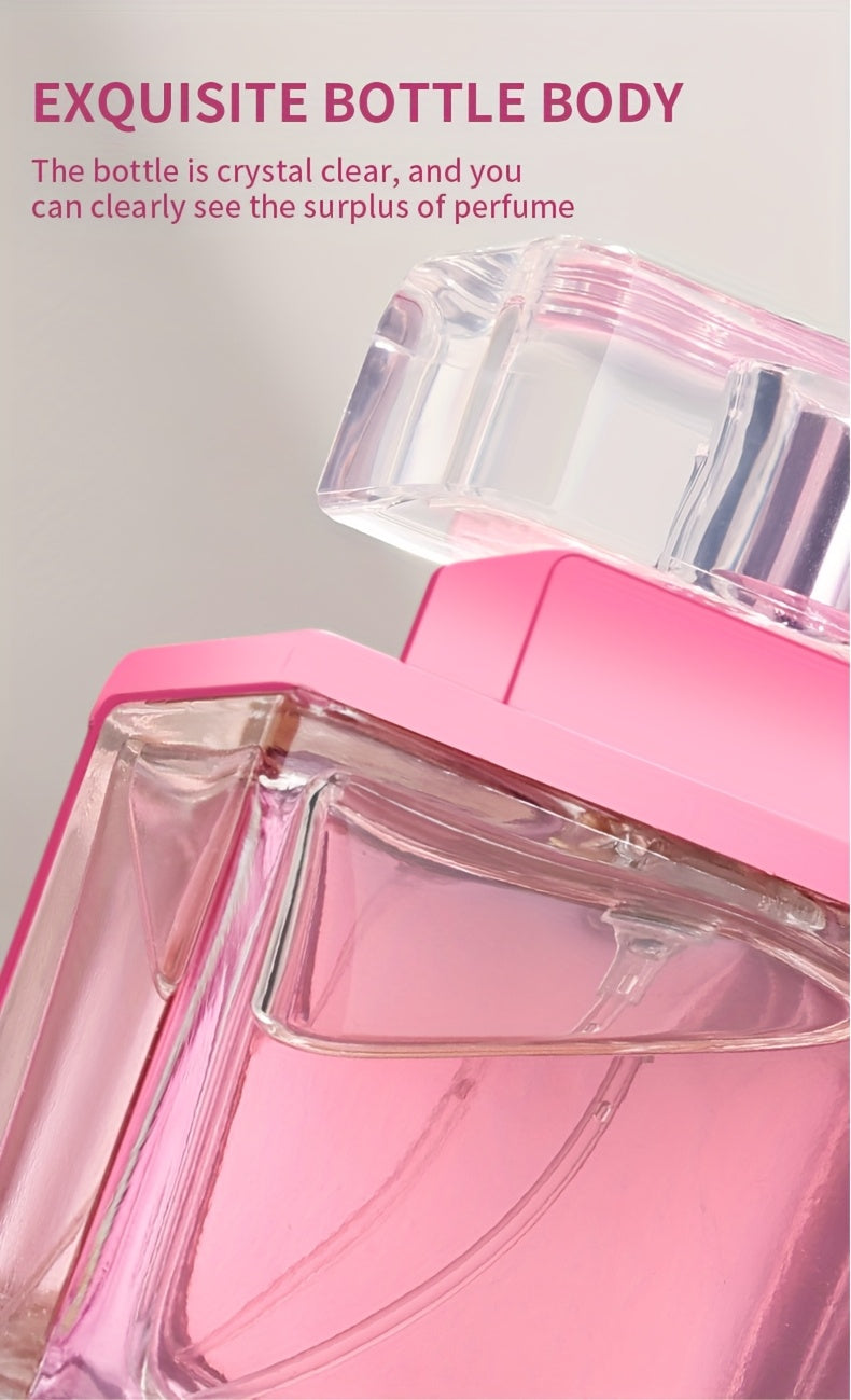 1.7oz Women's Perfume Spray, Long-Lasting Fruity Scent in Pink Bottle, Exudes Charm and Elegance for Any Occasion---The Perfect Gift