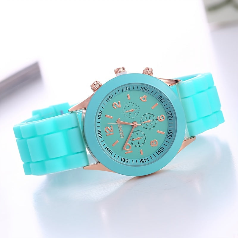 Minimalist Silicone Casual Quartz Watch Women Crystal Silicone Watches Wrist Watch