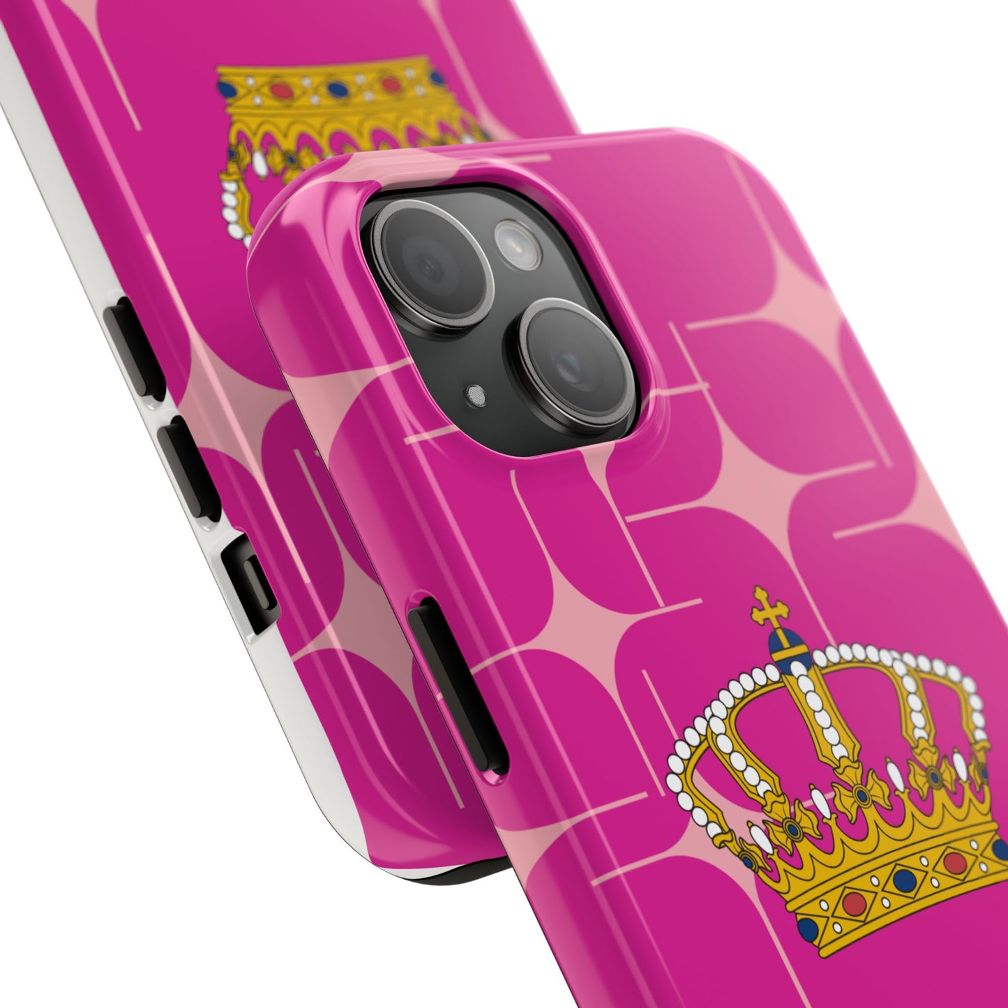 Pink Crown Tough Phone Case, Stylish Phone Cover, Unique Gift, Cute Phone Accessory, Trendy Phone Protector