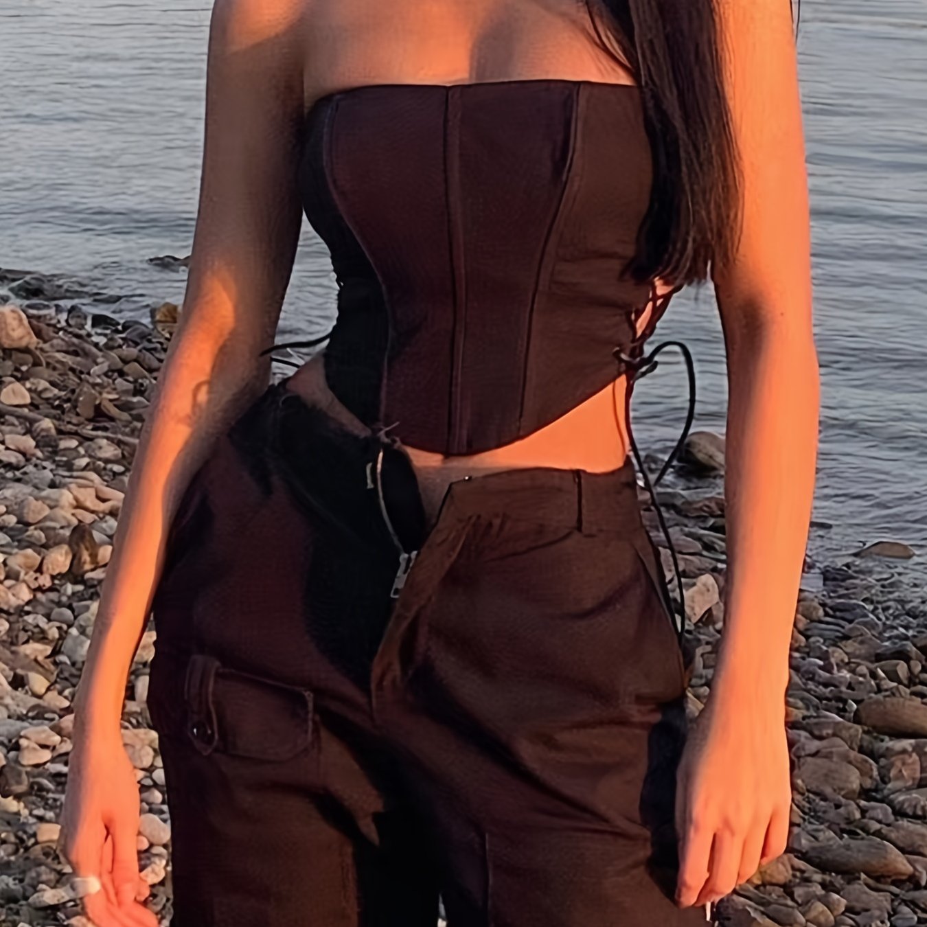 Sensual Cut-Out Camisole Tank Tops - Tanks & Camis with Off Shoulder, Backless, and Small Sling Designs - Women's Sexy Summer Clothing for Casual Outings and Date Nights