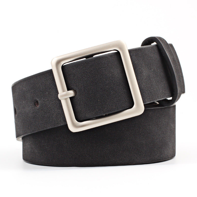 Women PU Belts For Jeans Luxury Brand Designer Belts Female Square Metal Pin Buckle Belt