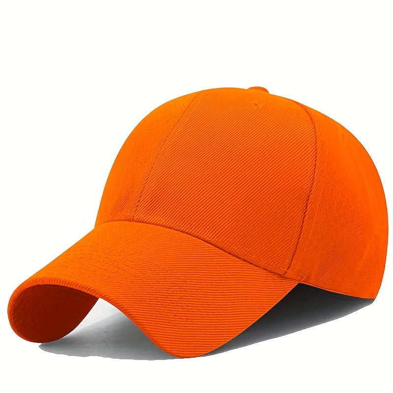 1pc Men&Women's Vintage Simple Solid Adjustable Curved Brim Baseball Cap For Outdoor