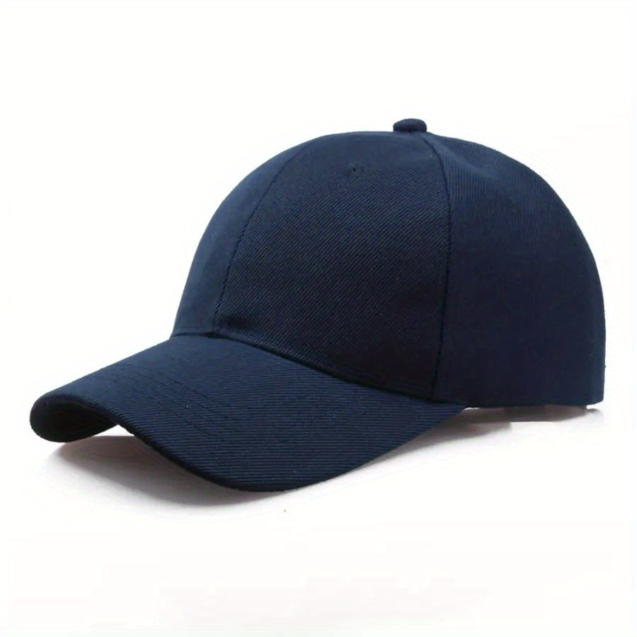 1pc Men&Women's Vintage Simple Solid Adjustable Curved Brim Baseball Cap For Outdoor