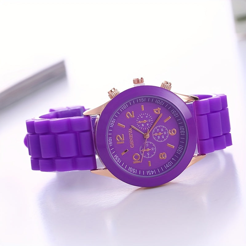 Minimalist Silicone Casual Quartz Watch Women Crystal Silicone Watches Wrist Watch