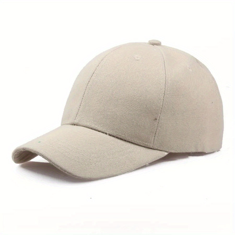 1pc Men&Women's Vintage Simple Solid Adjustable Curved Brim Baseball Cap For Outdoor