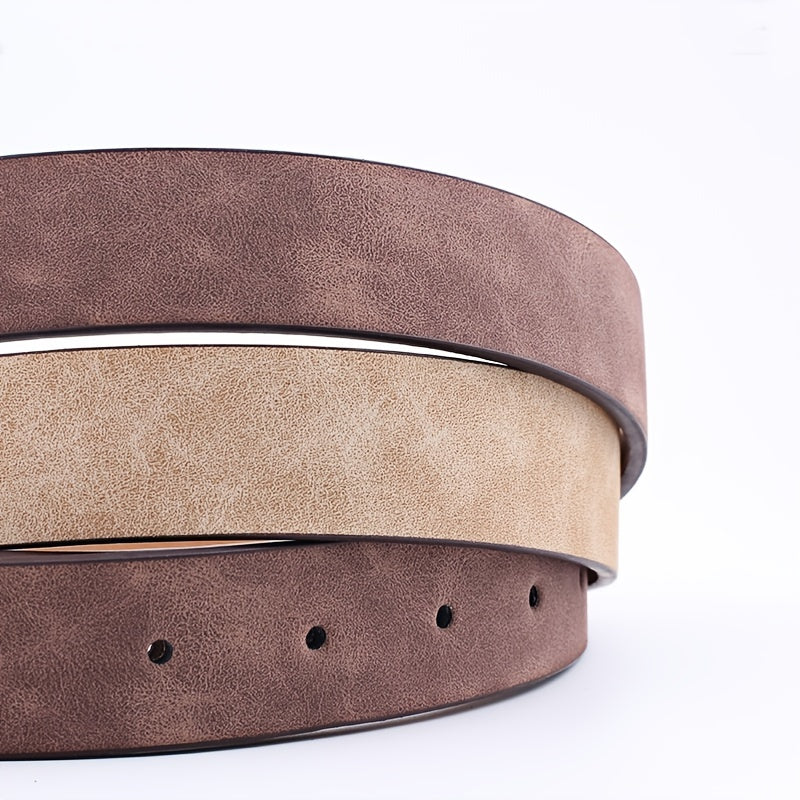 Women PU Belts For Jeans Luxury Brand Designer Belts Female Square Metal Pin Buckle Belt