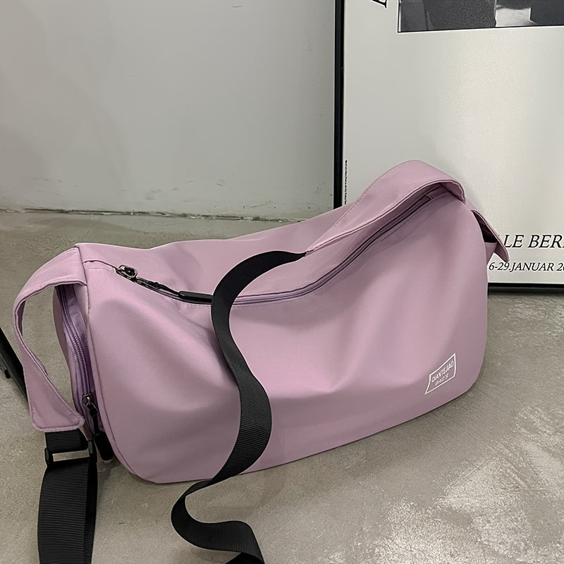 Lightweight Sports Gym Duffel Bag with Shoe Compartment, Crossbody Travel Bag for Weekend Trips