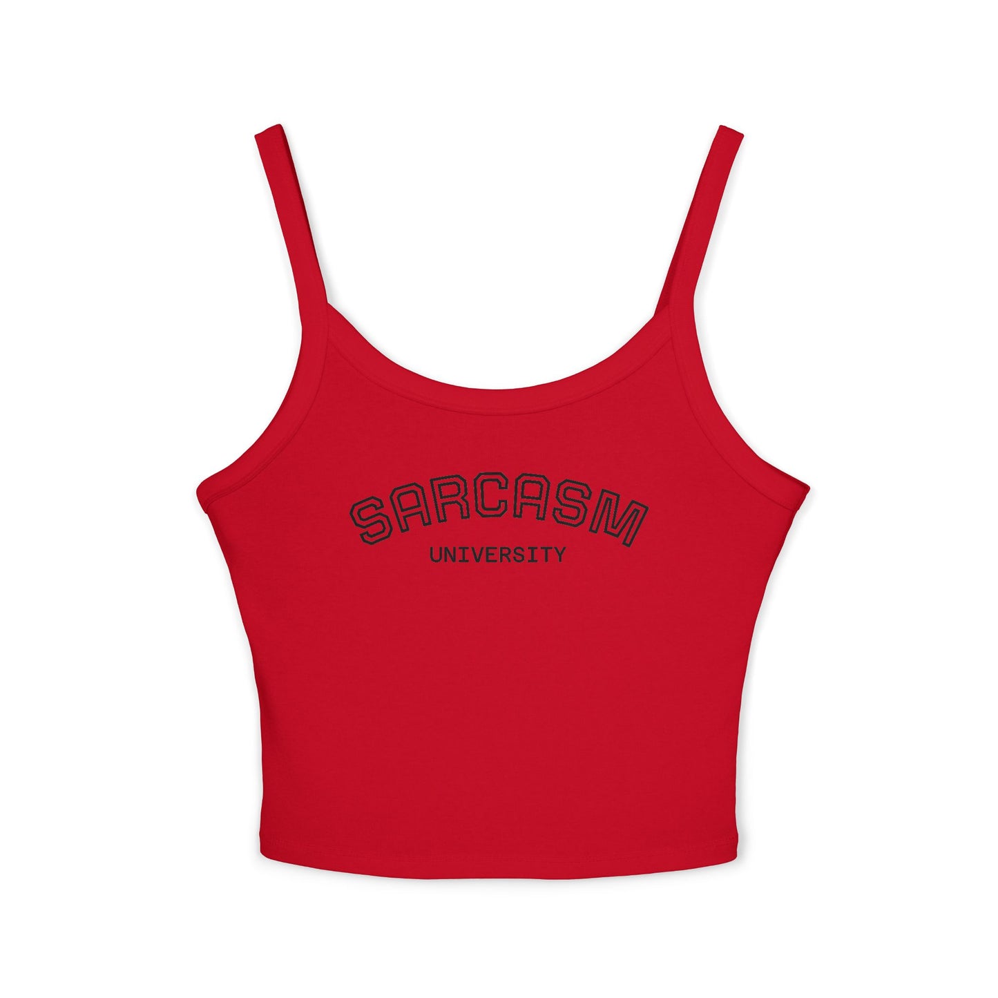 Sarcasm University Spaghetti Strap Tank Top – Fun & Trendy Women’s Apparel