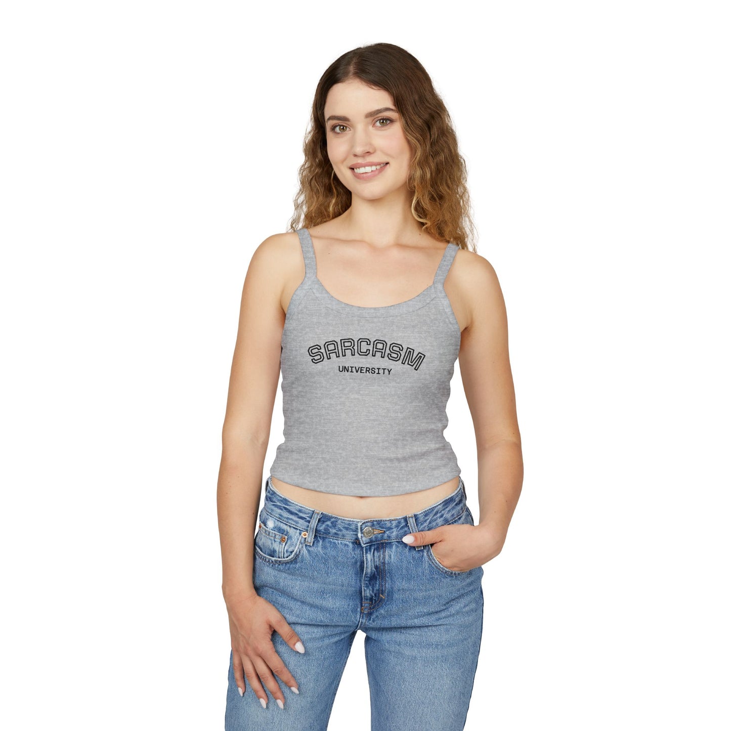 Sarcasm University Spaghetti Strap Tank Top – Fun & Trendy Women’s Apparel