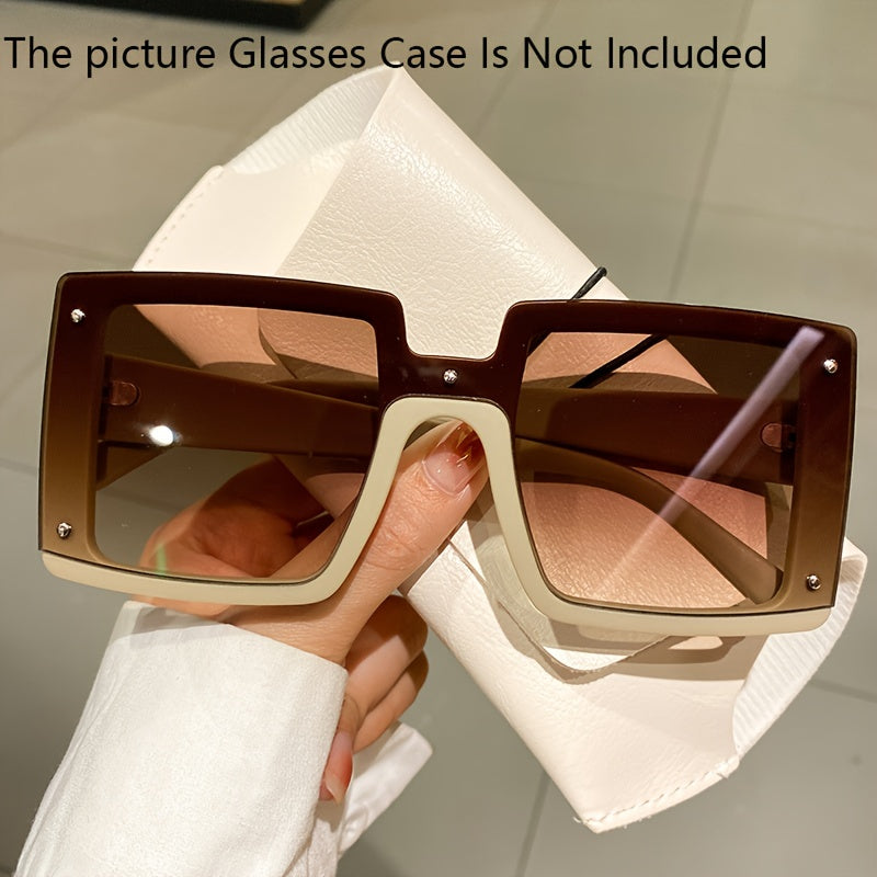 Oversized Square Men Women Trendy Eyewear Fashion Luxury Brand Design Shades