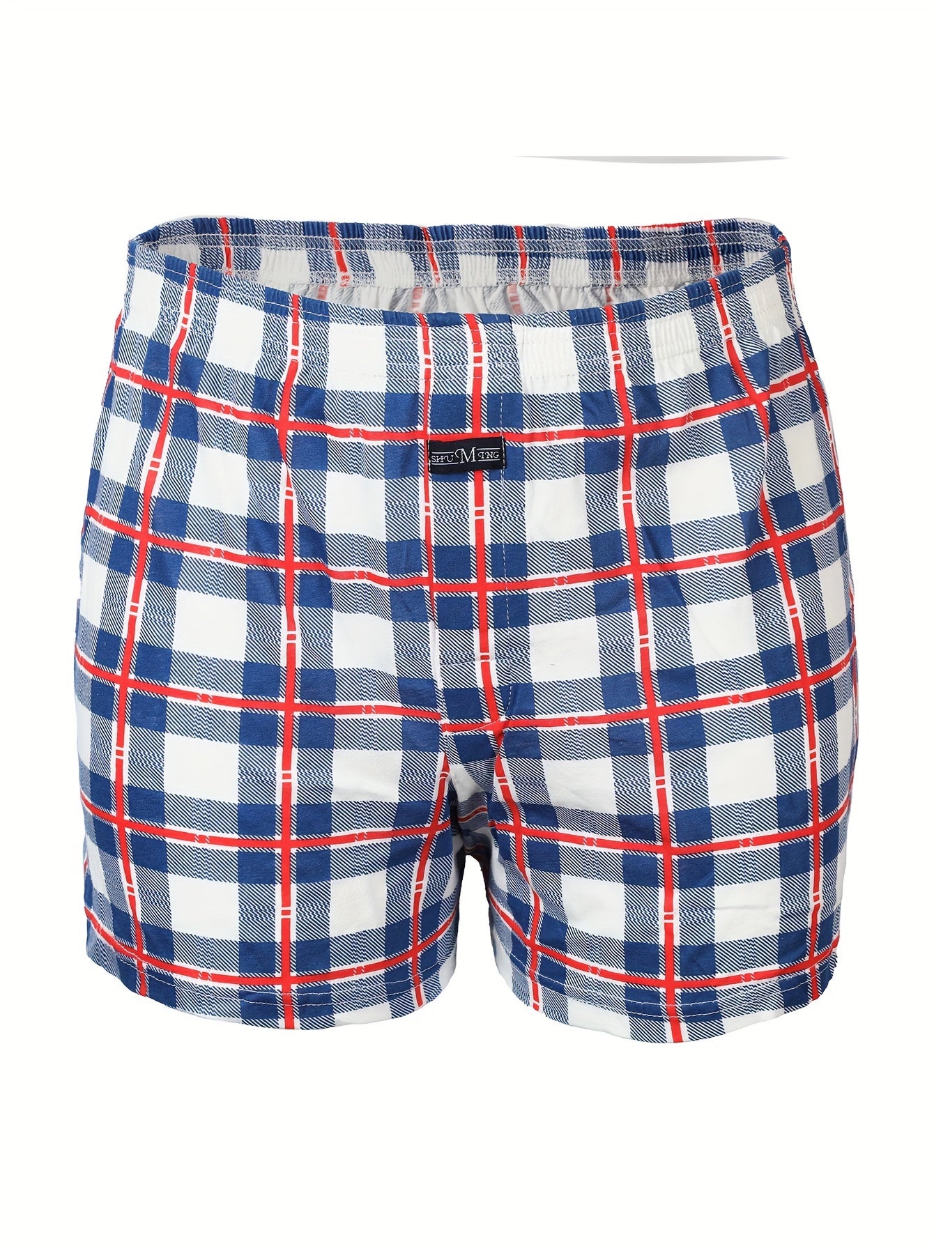 Men's cotton Comfortable Plaid Boxers Underwear