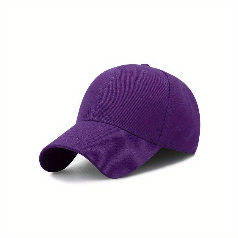 1pc Men&Women's Vintage Simple Solid Adjustable Curved Brim Baseball Cap For Outdoor