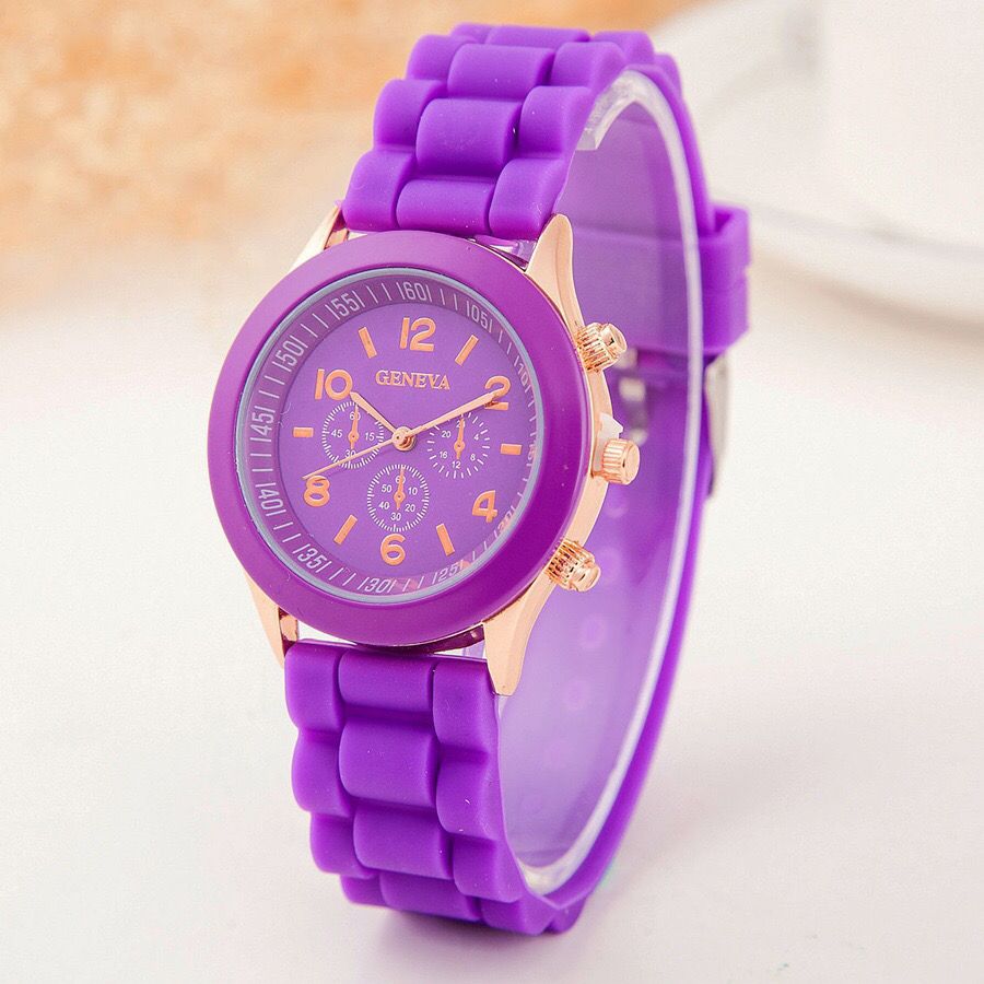 Minimalist Silicone Casual Quartz Watch Women Crystal Silicone Watches Wrist Watch
