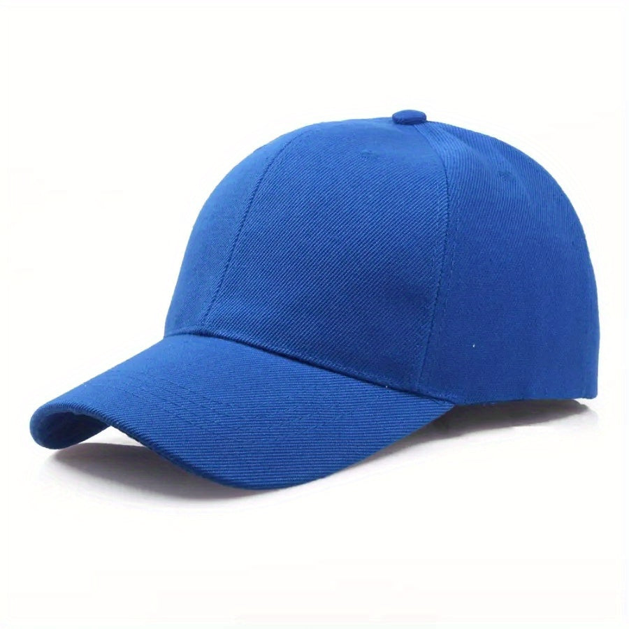 1pc Men&Women's Vintage Simple Solid Adjustable Curved Brim Baseball Cap For Outdoor