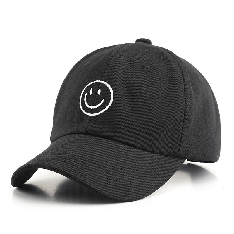 1pc Mens Classic Smile Face Baseball Cap - Soft Cotton, Lightweight, Adjustable, Sunscreen, Embroidered Lettering, Ideal Gift for Daily Casual Wear