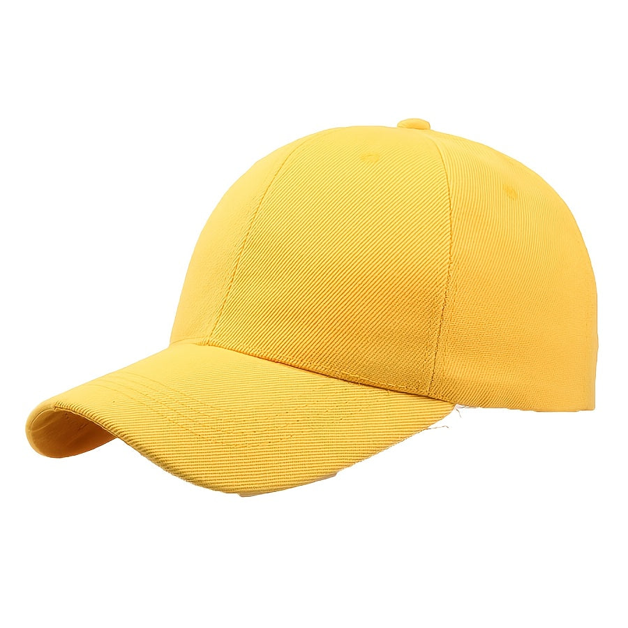 1pc Men&Women's Vintage Simple Solid Adjustable Curved Brim Baseball Cap For Outdoor
