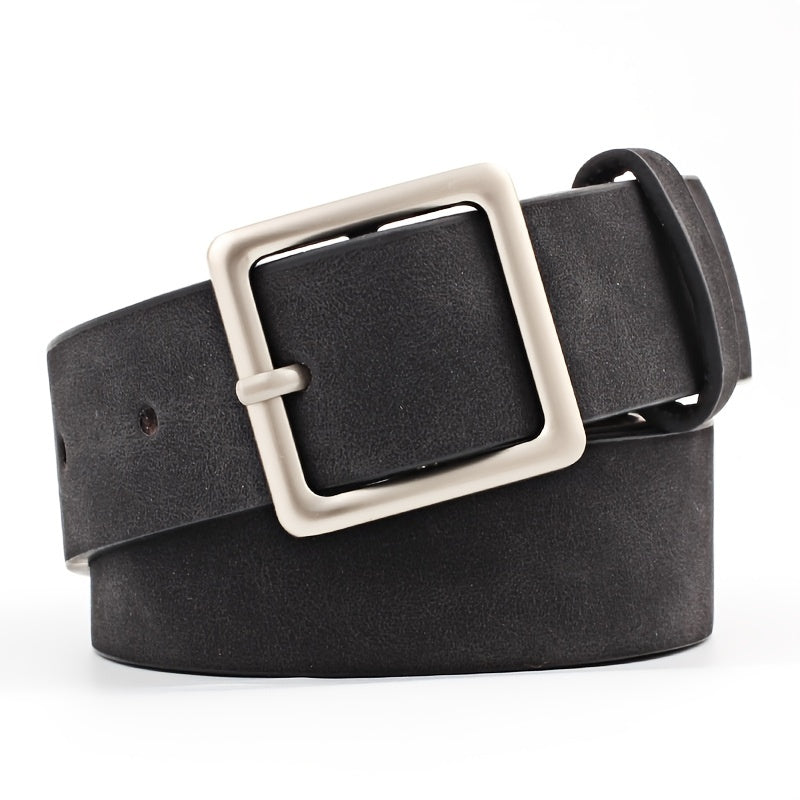 Women PU Belts For Jeans Luxury Brand Designer Belts Female Square Metal Pin Buckle Belt