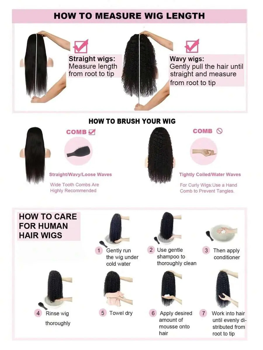 Deep Wave Human Hair Wigs Glueless Wig Water Wave Wig Pre-Cut Lace 5x5Wear And Go Glueless Wigs Lace Front Human Hair Wig