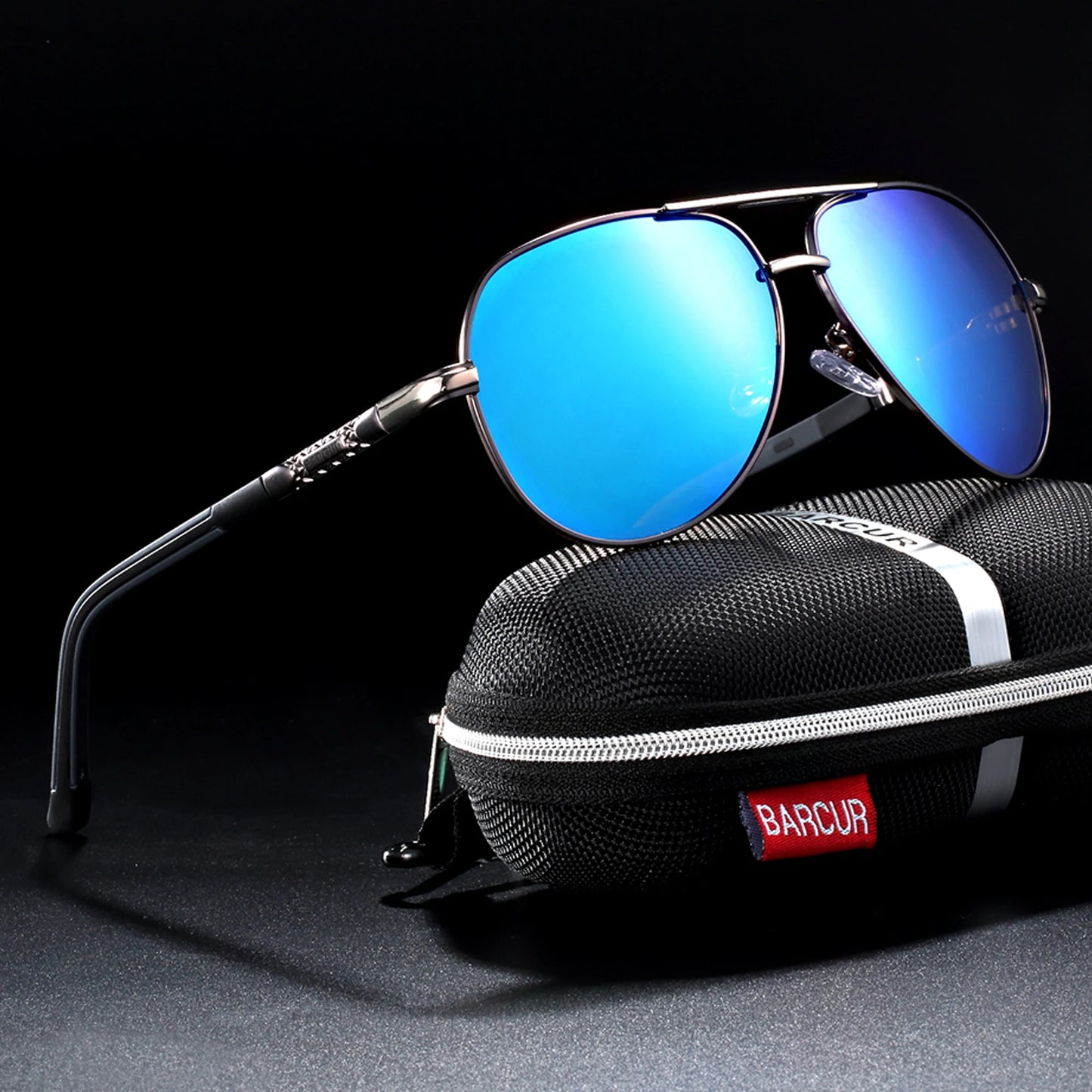 BARCUR Fashion Glasses Hot Style Men sunglasses Polarized UV400 Protection Driving Sun Glass Male Oculos De Sol