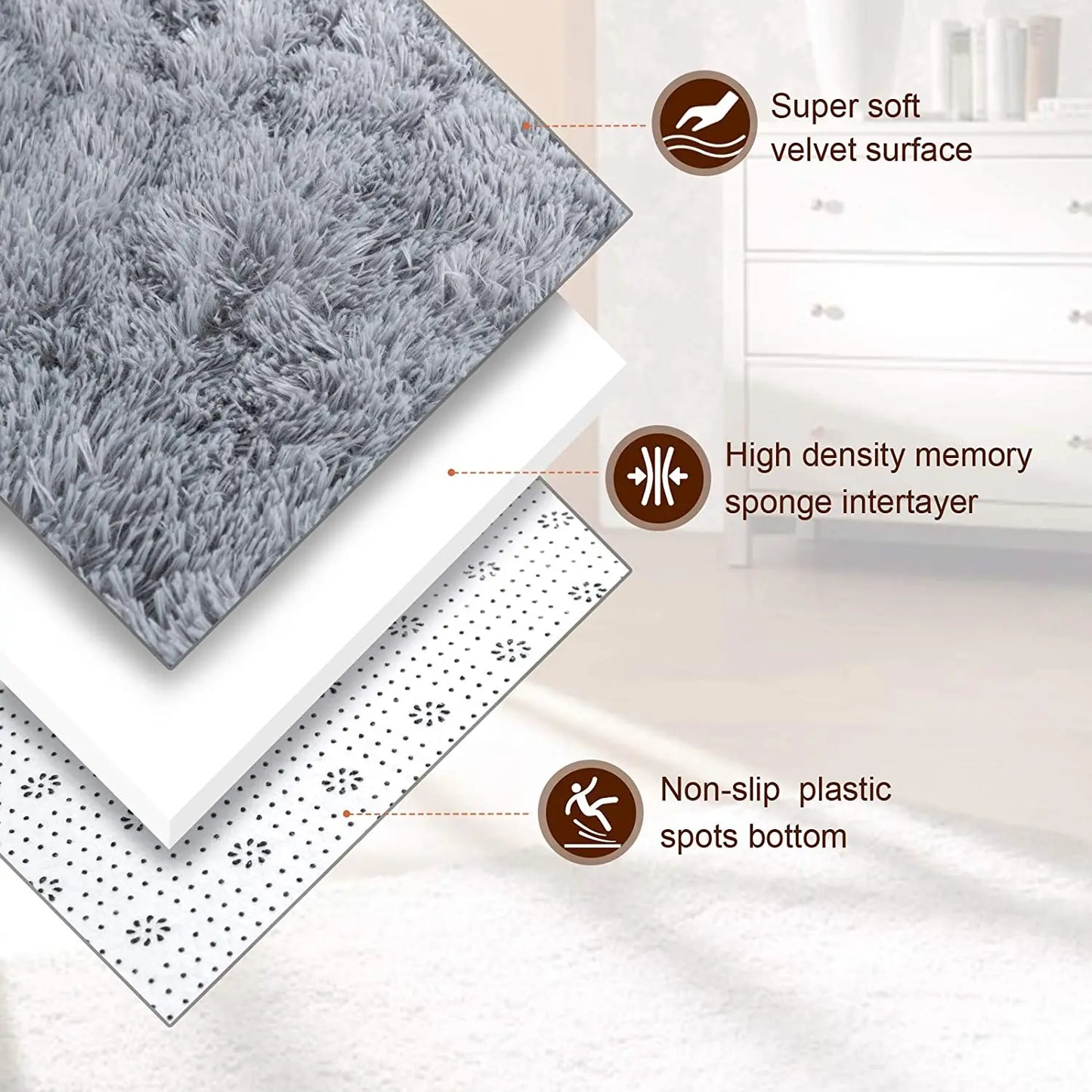 Plush Carpets Fluffy Ultra Soft Indoor Modern Area Rugs Living Room Play Mats For Children Bedroom Home Decor Nursery Rug