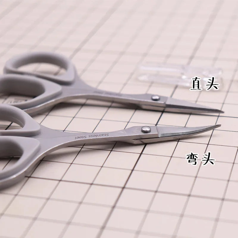 Eyebrow Scissor Makeup Eyelash Trimmer Nose Facial Hair Remover Multifunctional Scissors Stainless Steel Nail Cuticle Tools