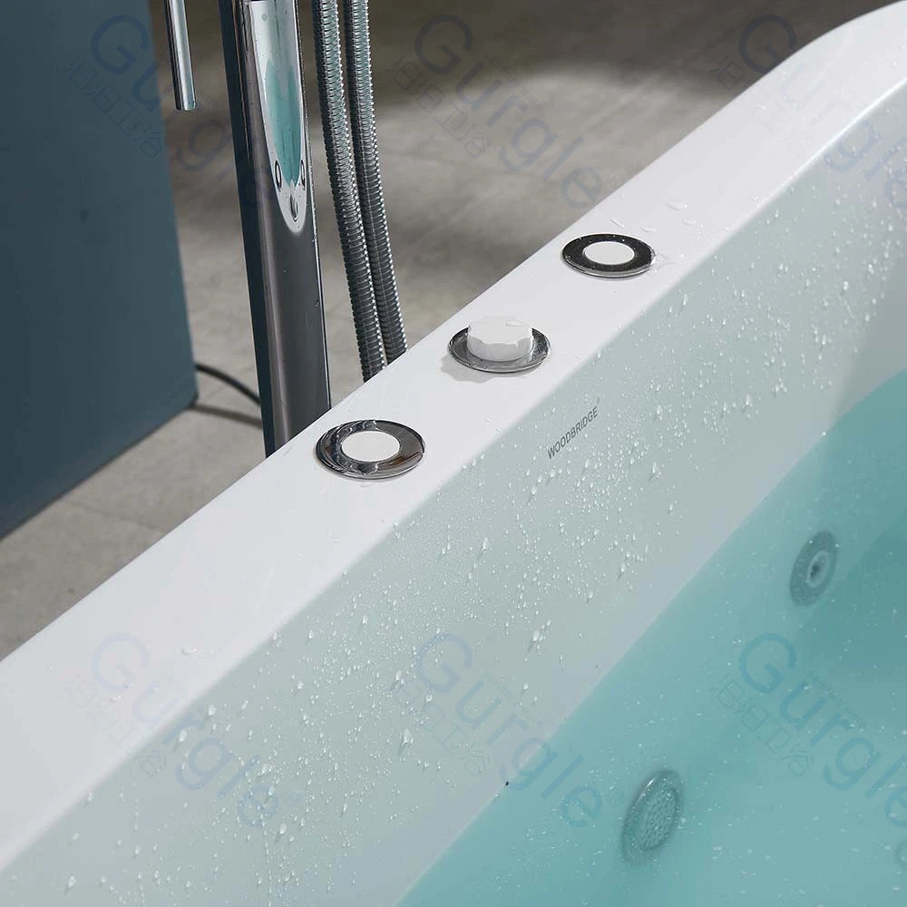Indoor Massage Bathtub Free Standing Bath Acrylic Hot Spa Bathtubs Modern Style Bathtub for Adults