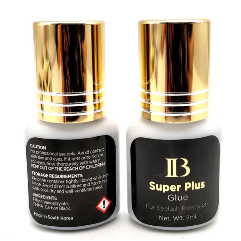5/10 Bottles IB Super Plus Glue for Eyelash Extensions Original IBeauty Gold Cap Black Glue False Lash Adhesive Makeup Tools