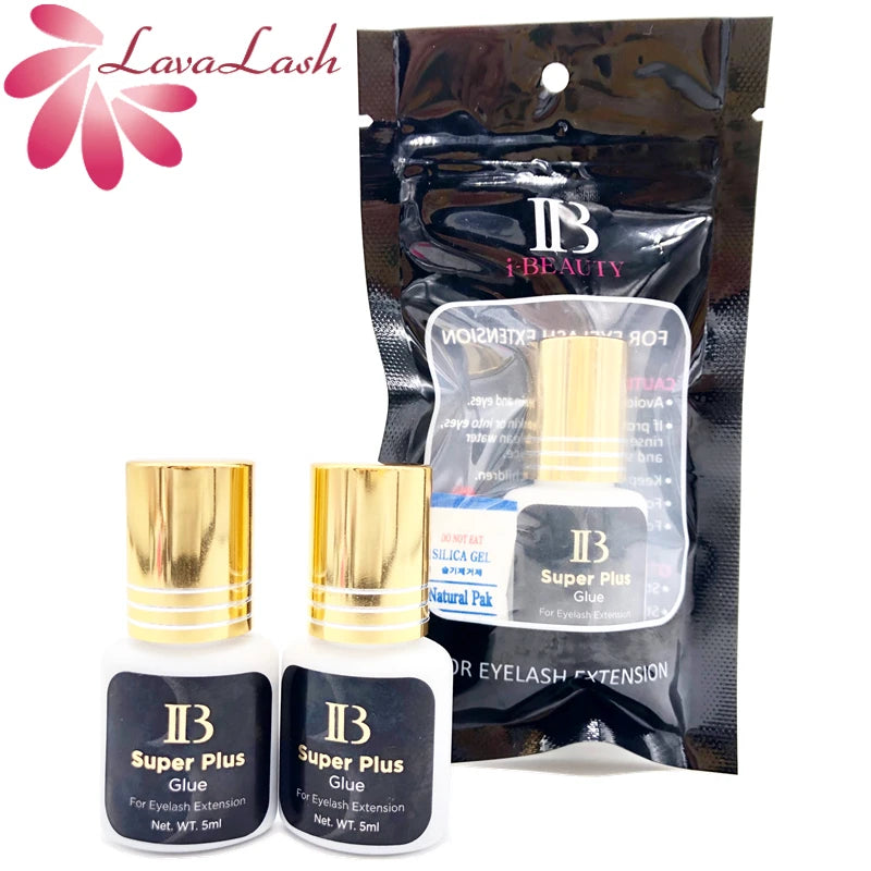 5/10 Bottles IB Super Plus Glue for Eyelash Extensions Original IBeauty Gold Cap Black Glue False Lash Adhesive Makeup Tools
