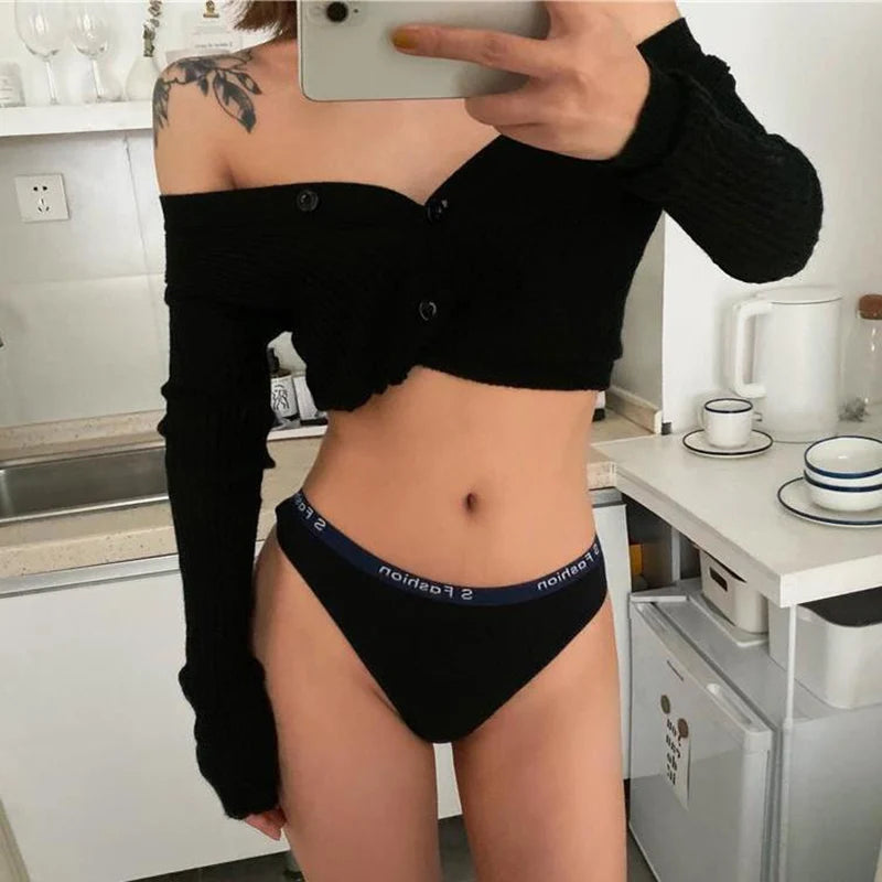 Cotton G-String Thong Sexy Women Panties Seamelss Briefs Sport Underwear Intimate Lingerie Ladies T-back Underpant Female Bikini