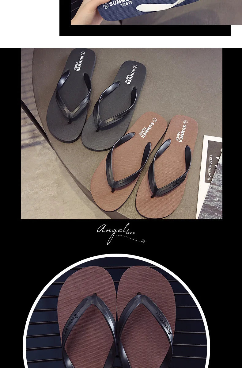 Men Shoes Summer Beach Sandals Anti-slip Fashion Outdoor Breathable Casual Couple Beach Sandal Flip Flops Shoes Slippers Men