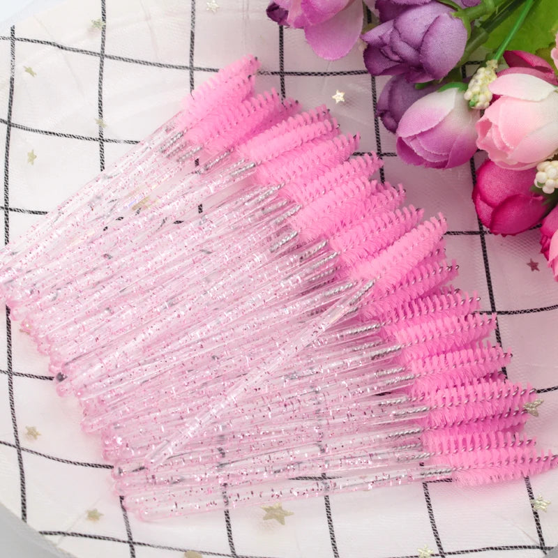 5/25/50 Pcs Eyelash Brushes Makeup Brushes Disposable Mascara Wands Applicator Spoolers Eye Lashes Cosmetic Brush Makeup Tools